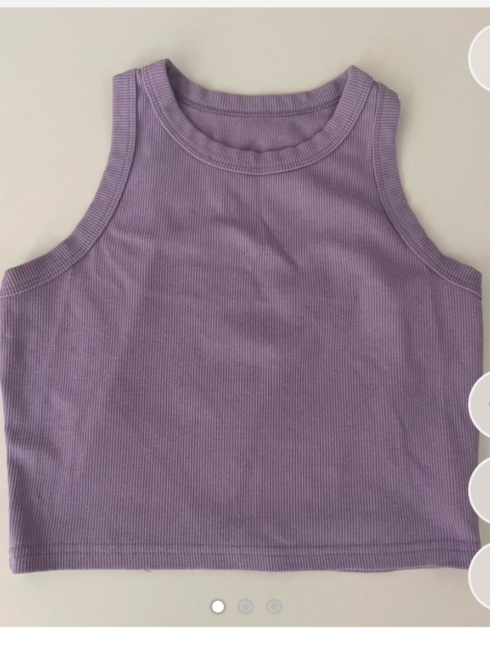 Purple cropped tank